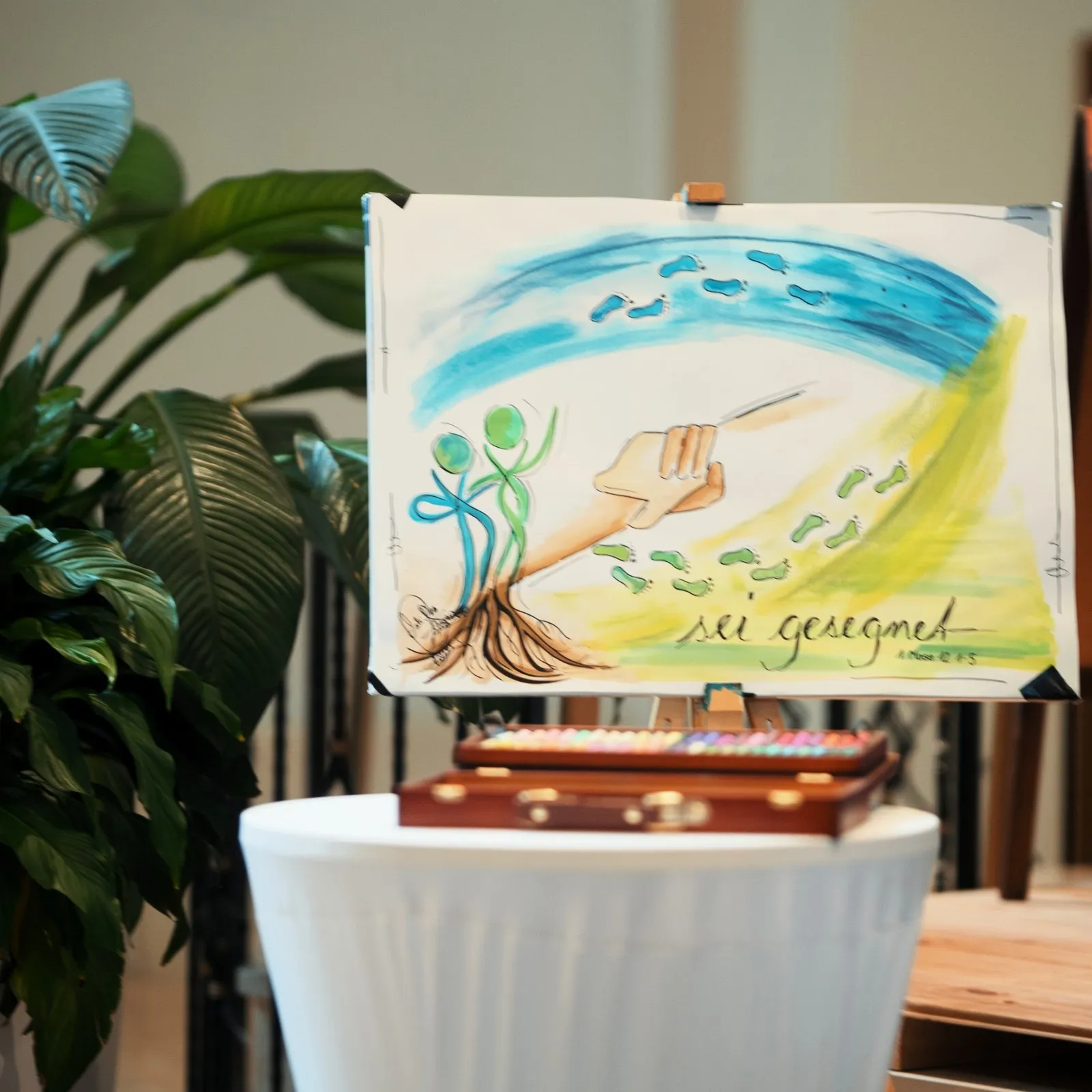 Gemälde zum Thema Gottesdienst